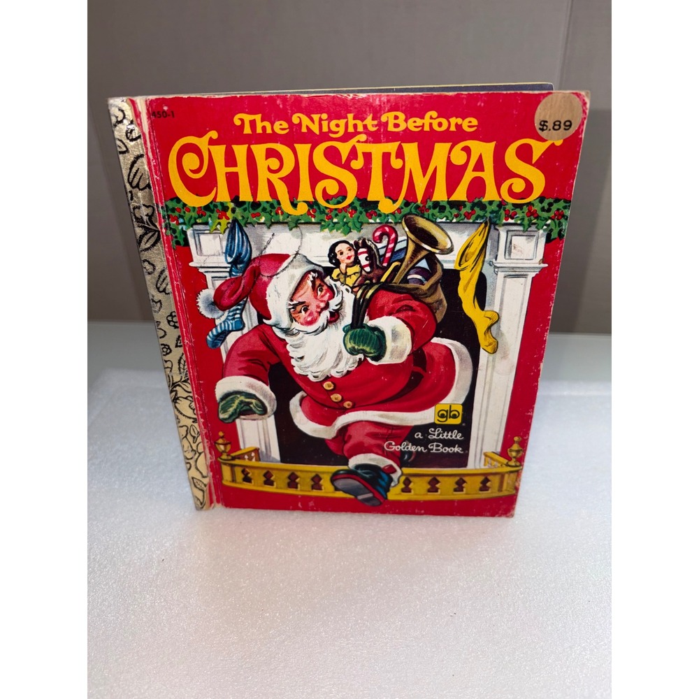 Title Vintage 1980 The Night Before Christmas Little Golden Book Clement C. Moor